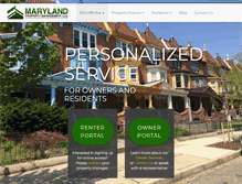 Tablet Screenshot of marylandpropertymanagementllc.com